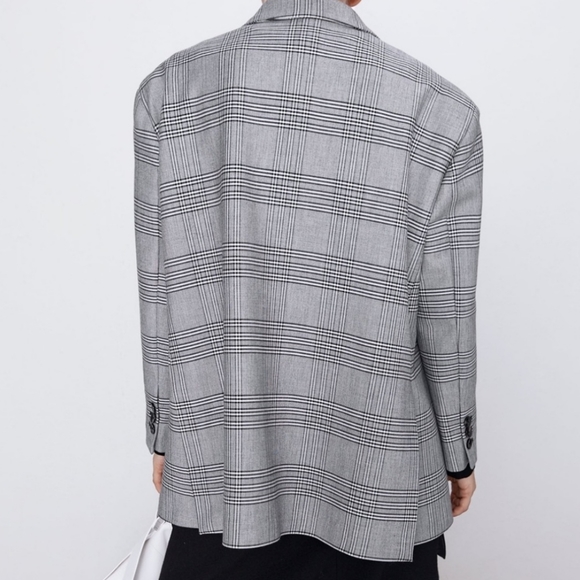 Zara Oversized Check Blazer - Picture 2 of 16